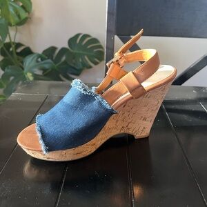 Nine West | Denim Wedge Heel ☀️
